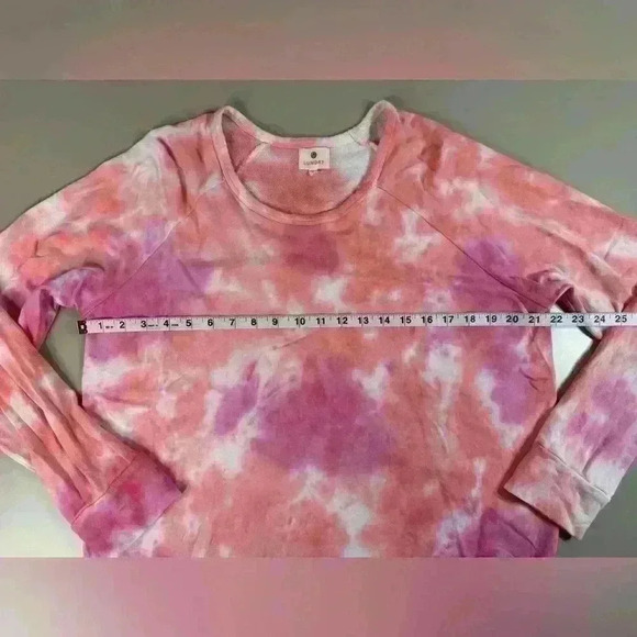 Sundry Sweatshirt Pink Tie Dye LS Pullover Jersey Top Size 3 Large Made in USA - Picture 3 of 8